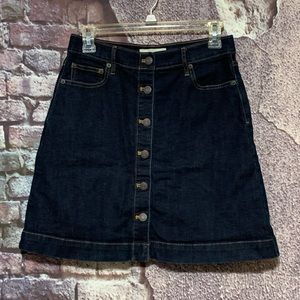 Gap 1969 Blue Denim 6 button Jean Skirt Size 4